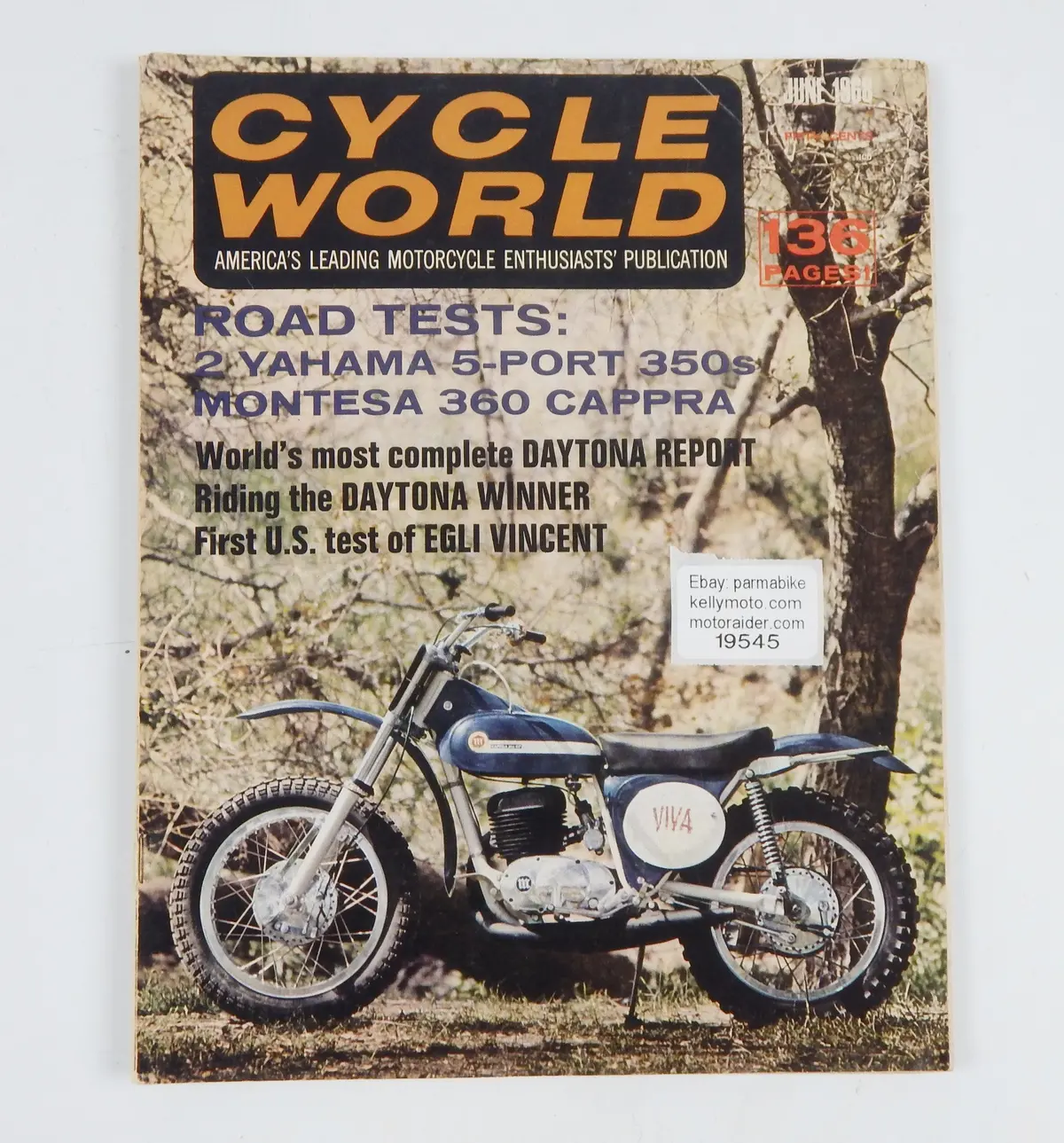 Cycle Word Magazine1968 Road Test Yamaha Yr2/Yr2c Montesa Cappra 360 Egli Vincen 1