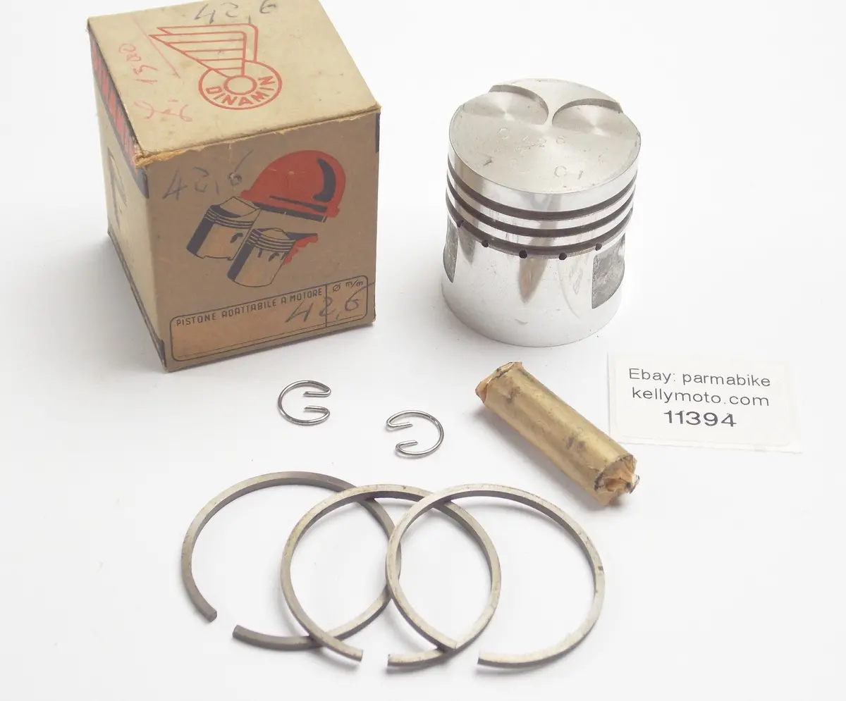 Nos Dinamin Piston+Rings+Pin+Clips Set Cpl. D, 42.6 Mm Ducati 60Cc Motor Engine 1
