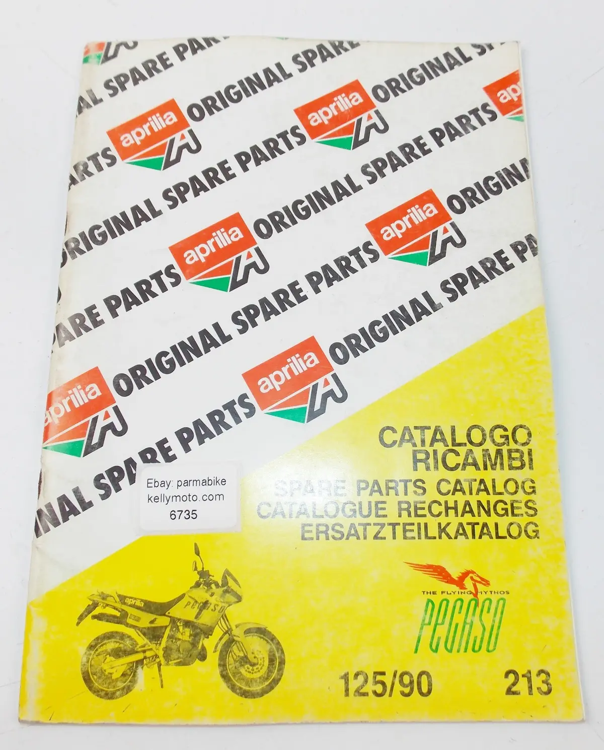 Aprilia 1990 Pegaso 125 Spare Parts Catalog English/French/German/Spanish 213 1