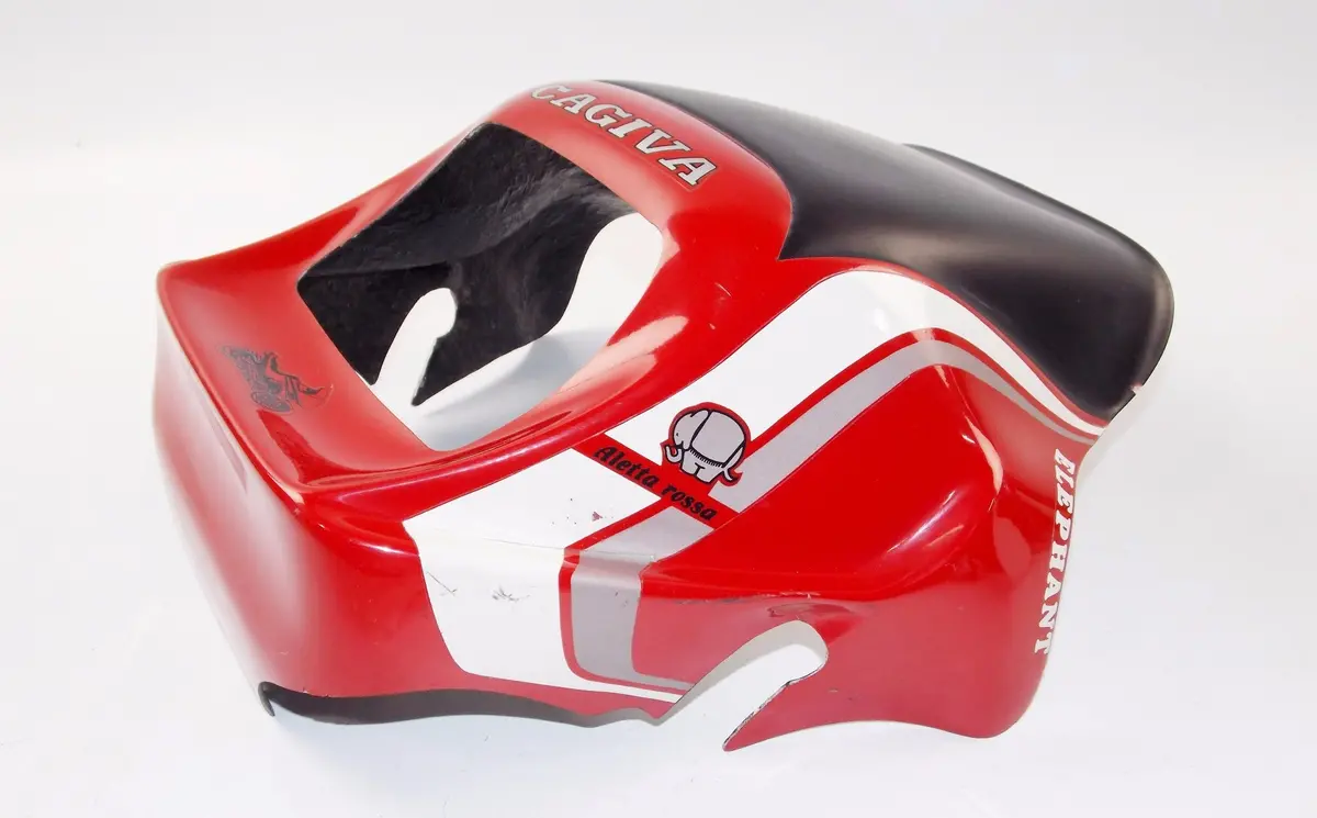 Nos Oem Cagiva Aletta Rossa/Elefant 125 Headlight Cover Fiber Glass Red Cosmoto 2