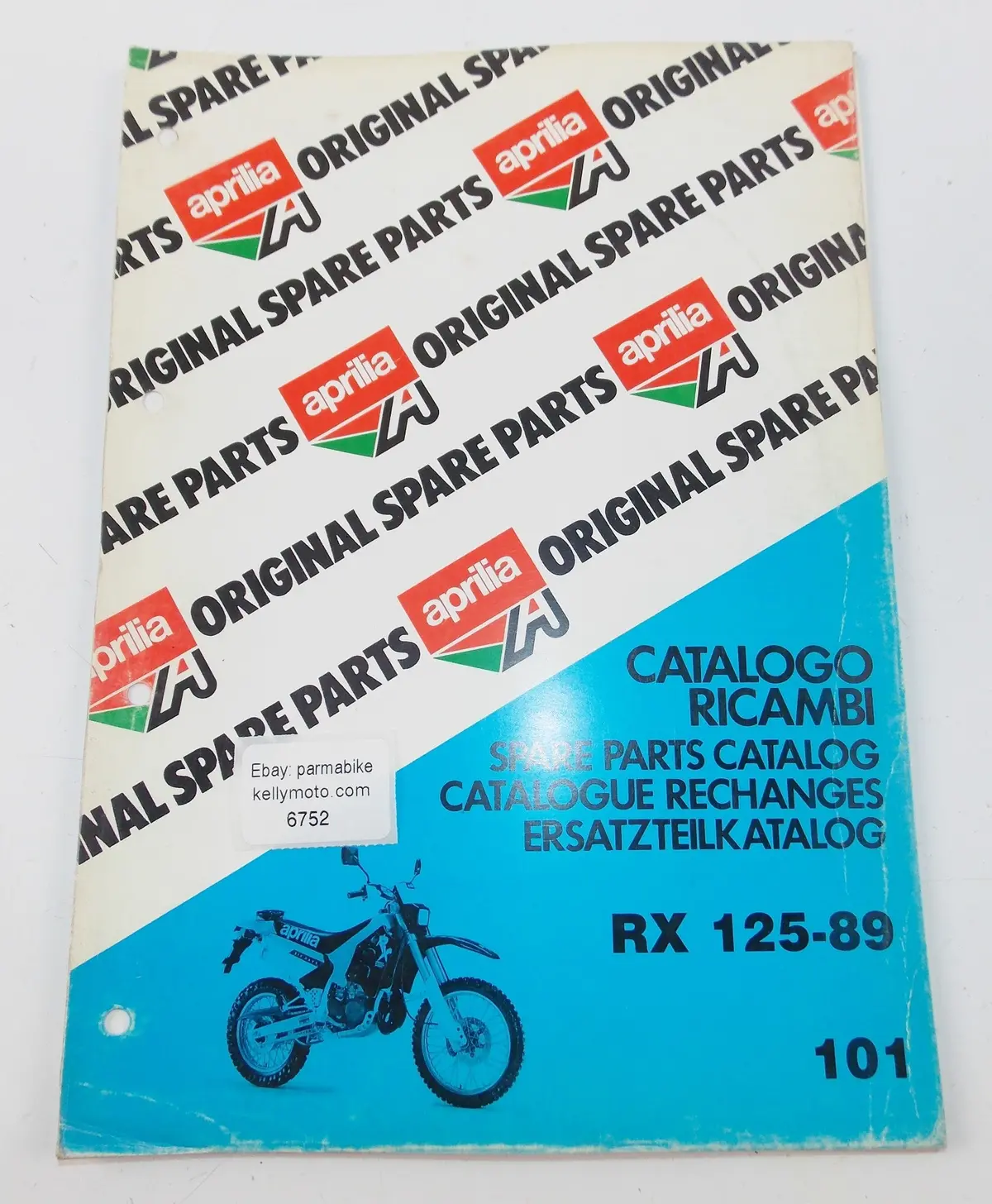 1989 Aprilia Rx125 Frame Engine Chassis Motor Spare Part Catalog Manual Book 101 1