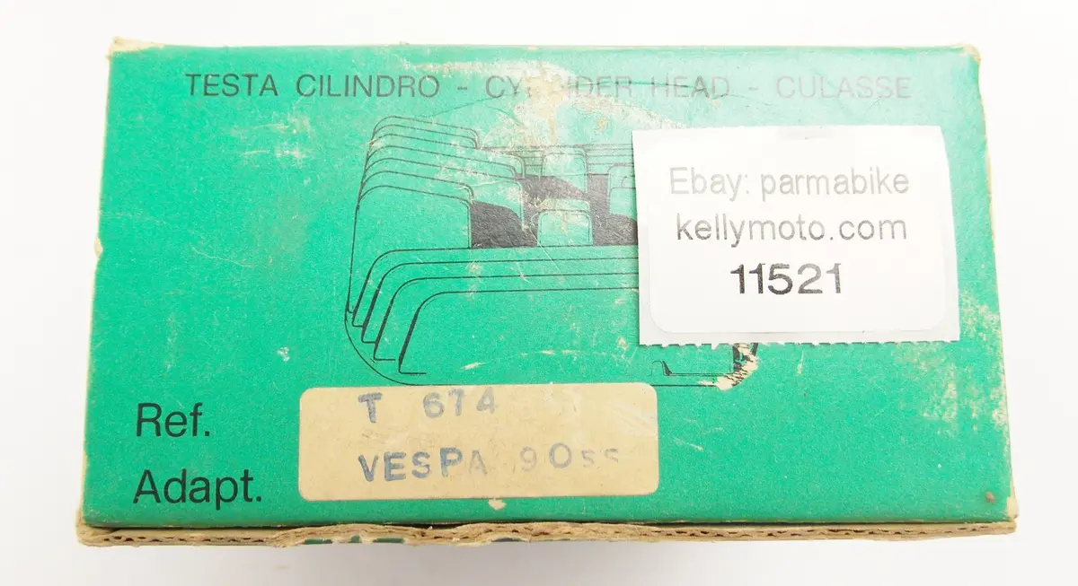 Nos Mpm T 674 Cylinder Head Vespa 90 Ss Piaggio Scooter Motor Engine 1