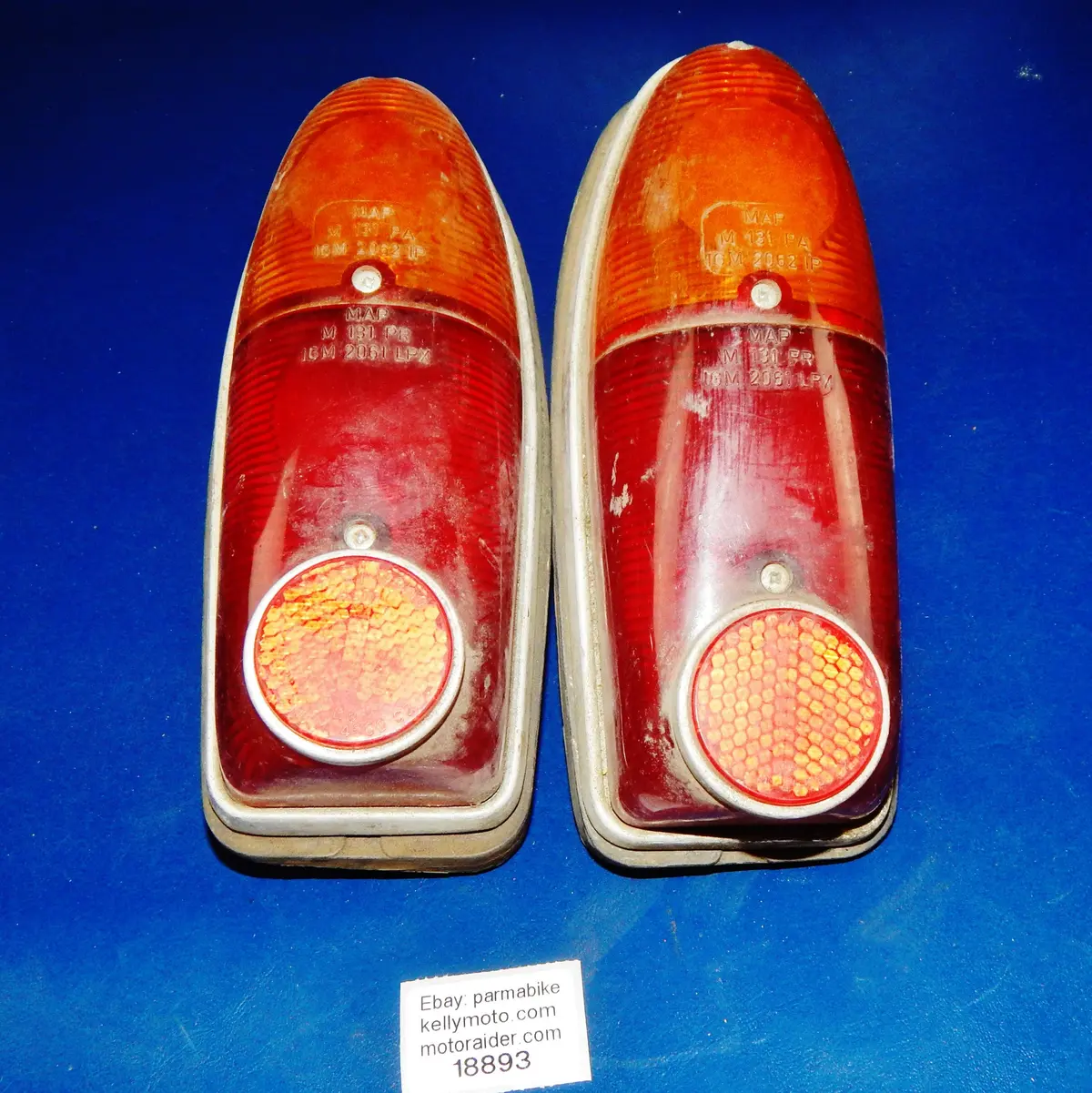 1950'S Rear Tail Light Map Right Left Fiat Lancia Alfa Vintage Italy Giardiniera 1