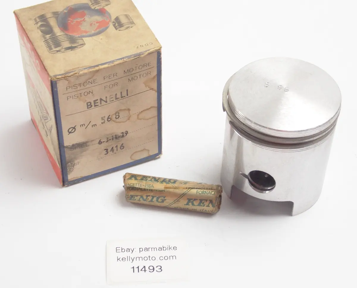 Nos Asso Werke 3416 Piston + Rings + Pin D. 57.8 Mm Benelli Motor 6-3-11-29 1