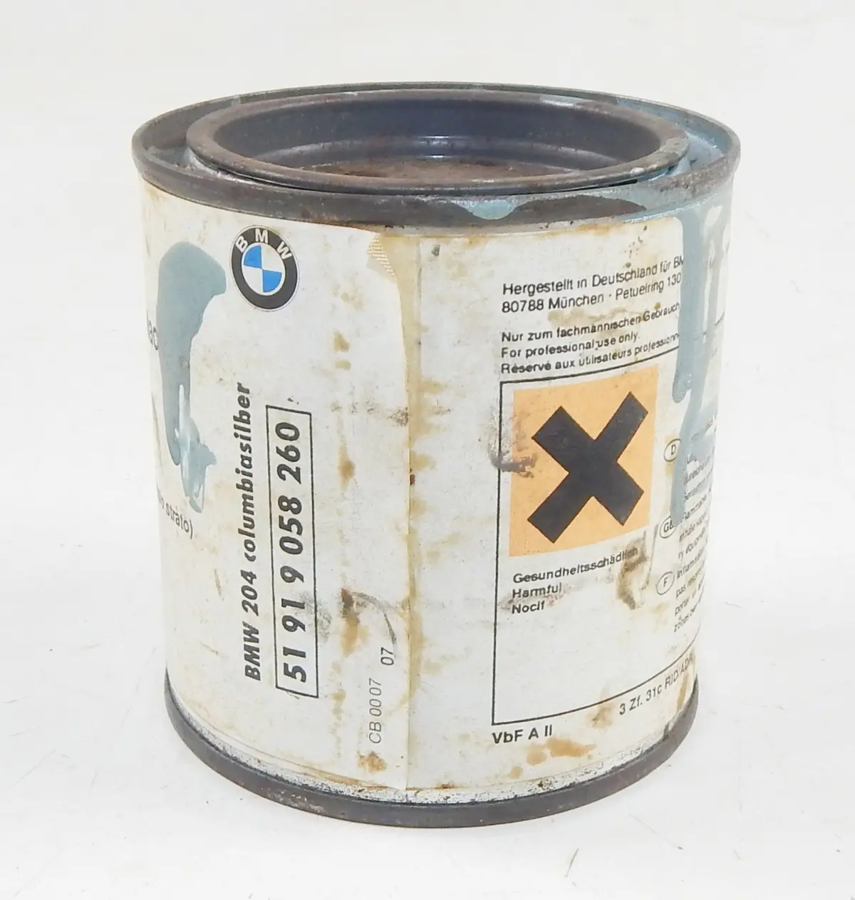 Oem Bmw Paint Can 250Ml Basecoat Metallic Bmw 204 Columbia Silver 51919058260 2