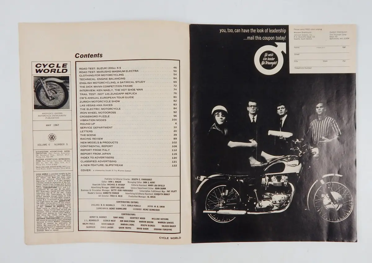 Cycle Word Magazine1967 Road Test Suzuki X-5 Marusho Electra 500 Zundap 5-Speed 2