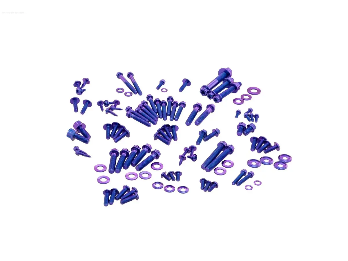 Screw / Bolt Kit Purple Blue | Vespa Primavera/Sprint 125/150Cc I.E. 3V 4T Ac Iget 1