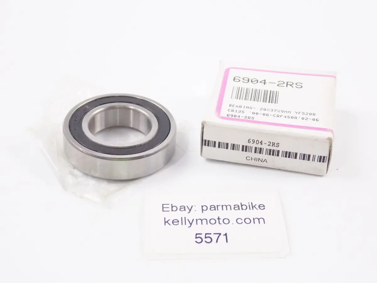 Marshall Yamaha 00-06 Yfs-200 Cr125 02-06 Crf-450R Ball Bearing 20X37x9 6904-2Rs 1