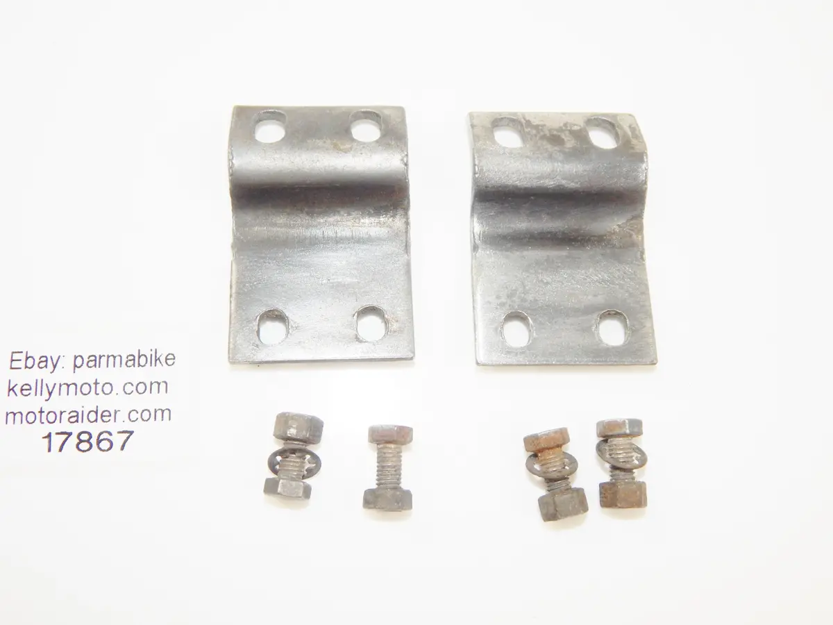 1959 Lambretta Li 150 Center Stand Mount Bracket Plates Clamps Vintage Scooter 1