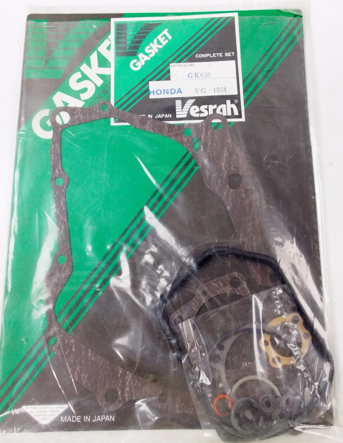 Nos Vesrah Honda Gasket + O-Ring + Seals Kit 1988-1993 Yz250 Vg-1034/5034 1
