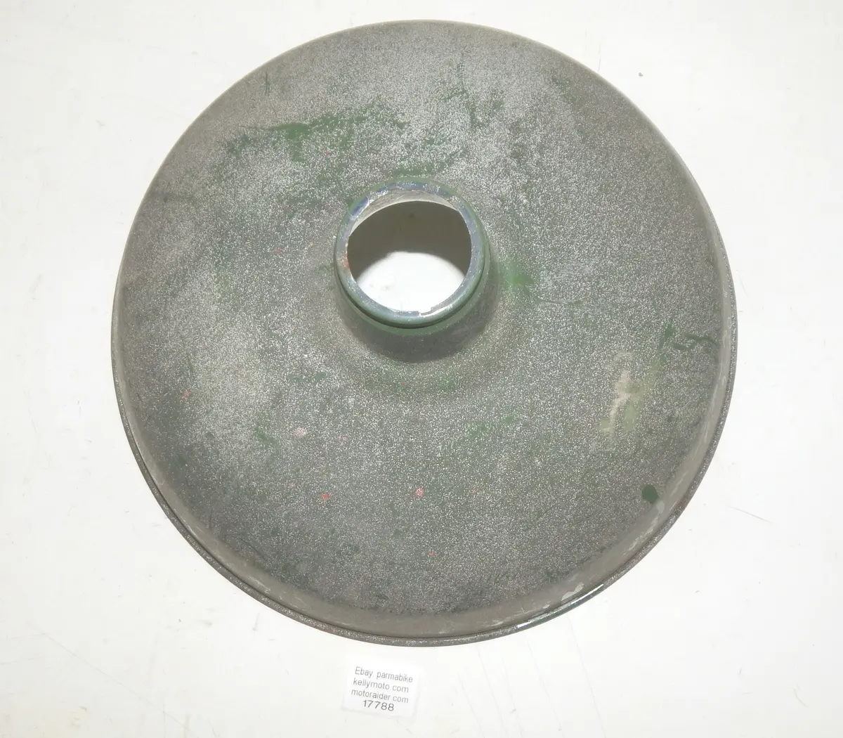Vintage Metal Shop Light Shades Green Porcelain Enamel D=14" Garage Industrial M 2