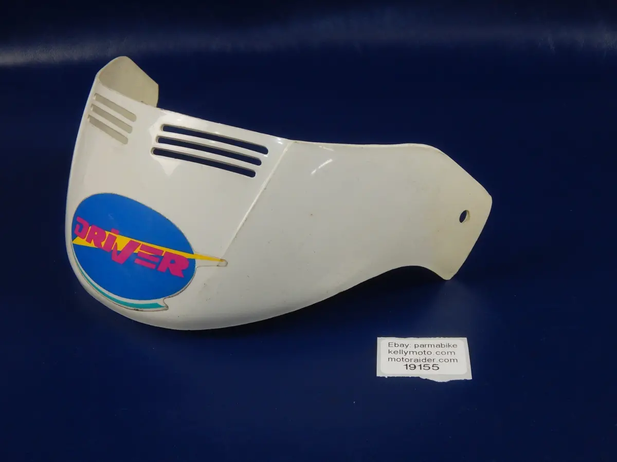 Vintage Motorcycle Scooter Atv Driver Helmet White Visor Duckbill Shield Screen 1