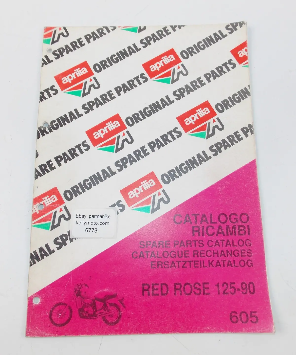 1990 Aprilia Red Rose 125 Spare Parts Catalog Manual Book 605 1
