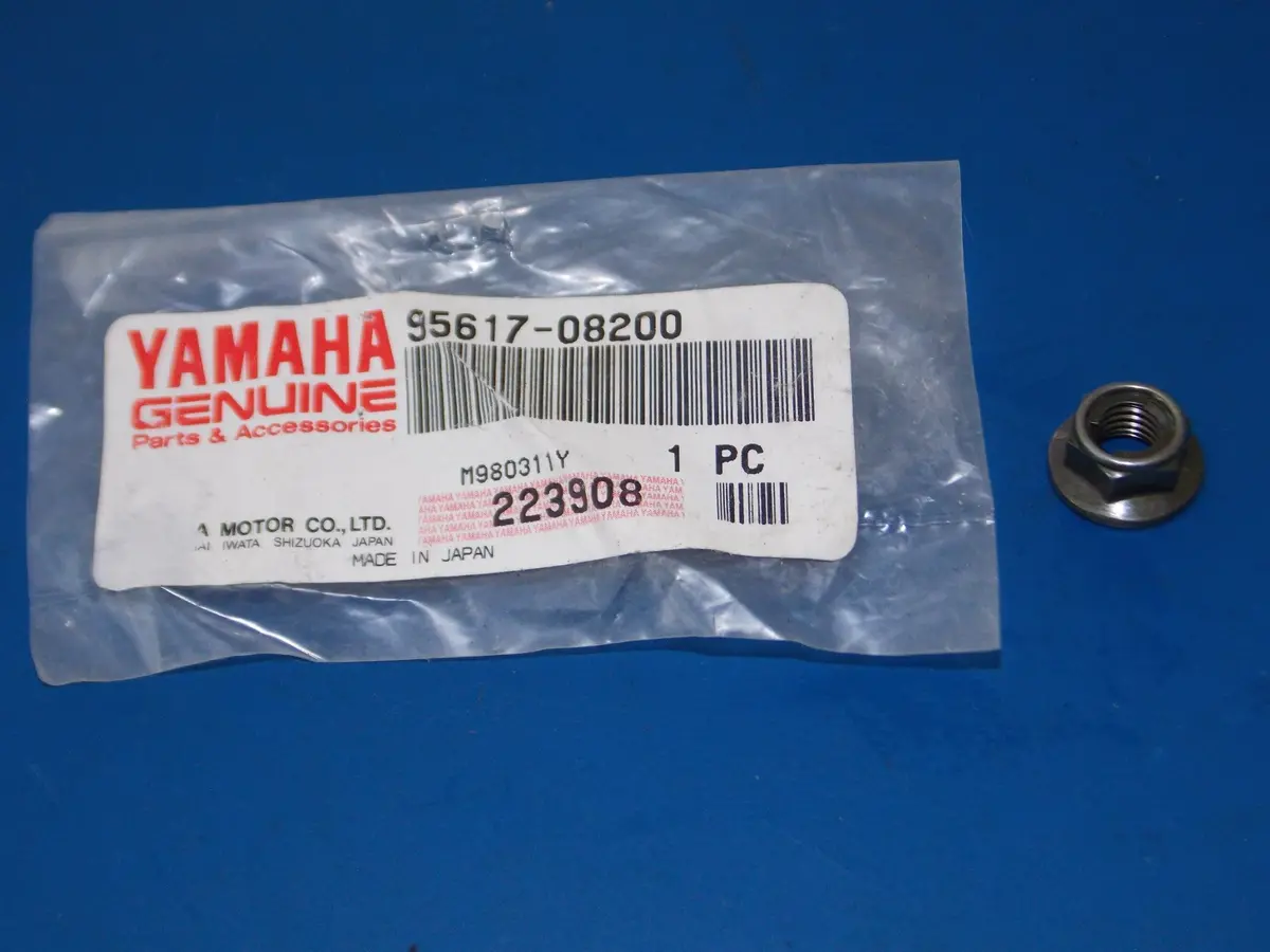 Nos Yamaha 1994-2021 Yz125 Yfb250 Yfm350/400 Cs340 Self Locking Nut 95617-08200 1