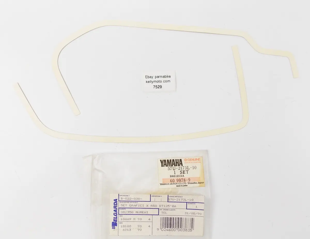 Nos Oem 1986 Ymaha Dt125 Graphic Set 1 Decal Emblem Sticker  57U-2173L-10 1