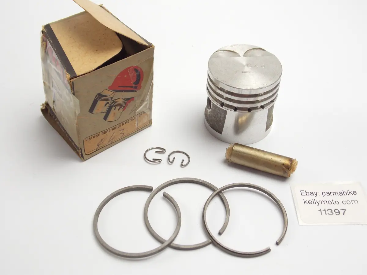 Nos Dinamin Piston+Pin+Rings+Clips Set Cpl.D. 43 Mm Ducati 60 Cc Mini Bike Motor 1