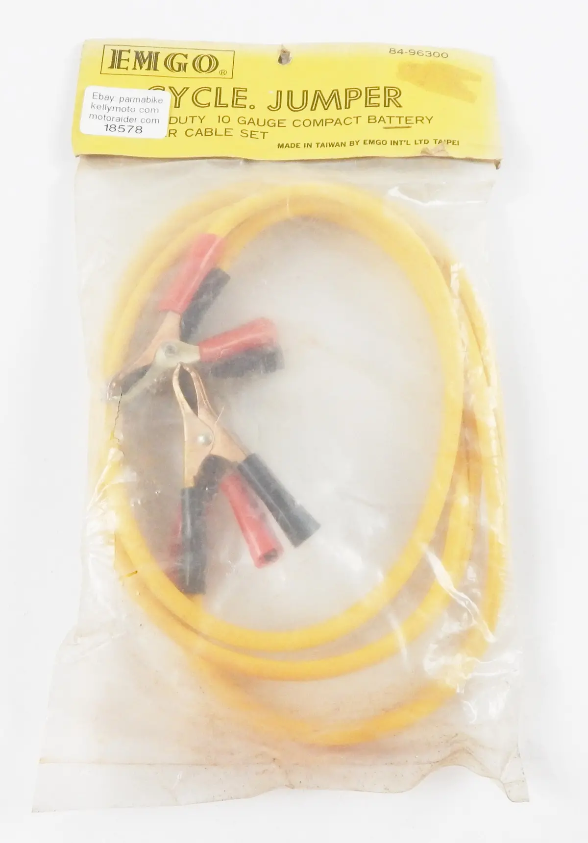 Emgo 84-96300 Cycle Jumper Heavy Duty 10 Gauge Compact Battery Jumper Cable Set 1