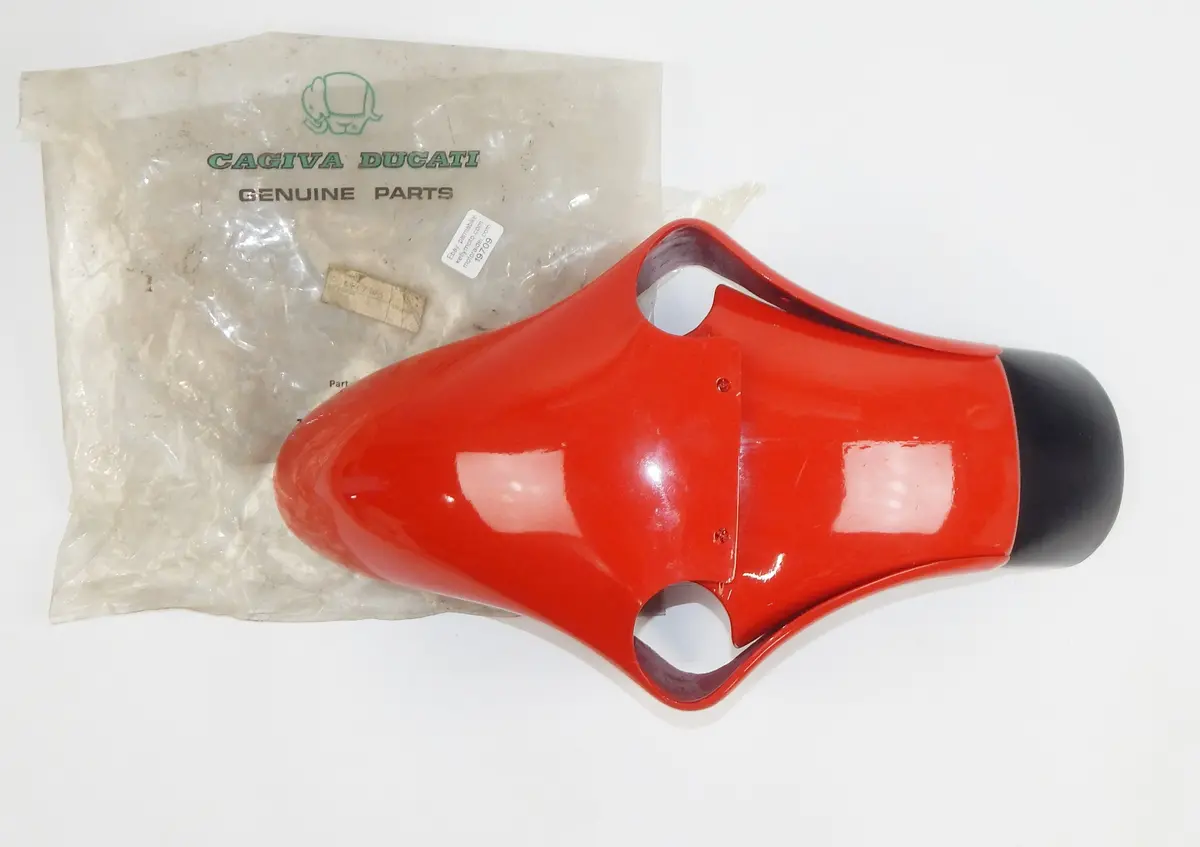 Oem Ducati Cagiva Alazurra 1985-87 Front Red Mudguard Fiberglass Fender Vintage 1