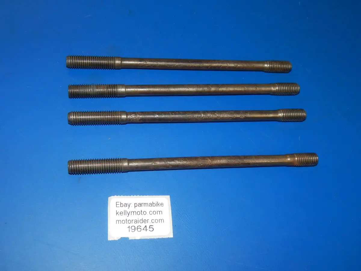 4 1970'S Husqvarna Motor Cylinder Studs L=180Mm Thread 10Mm Vintage 1