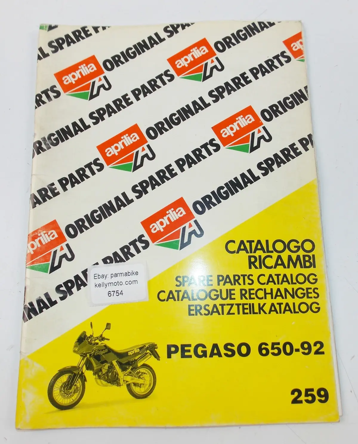 1992 Aprilia Pegaso 650 Frame Chassis Motor Spare Parts Catalog Manual Book 259 1