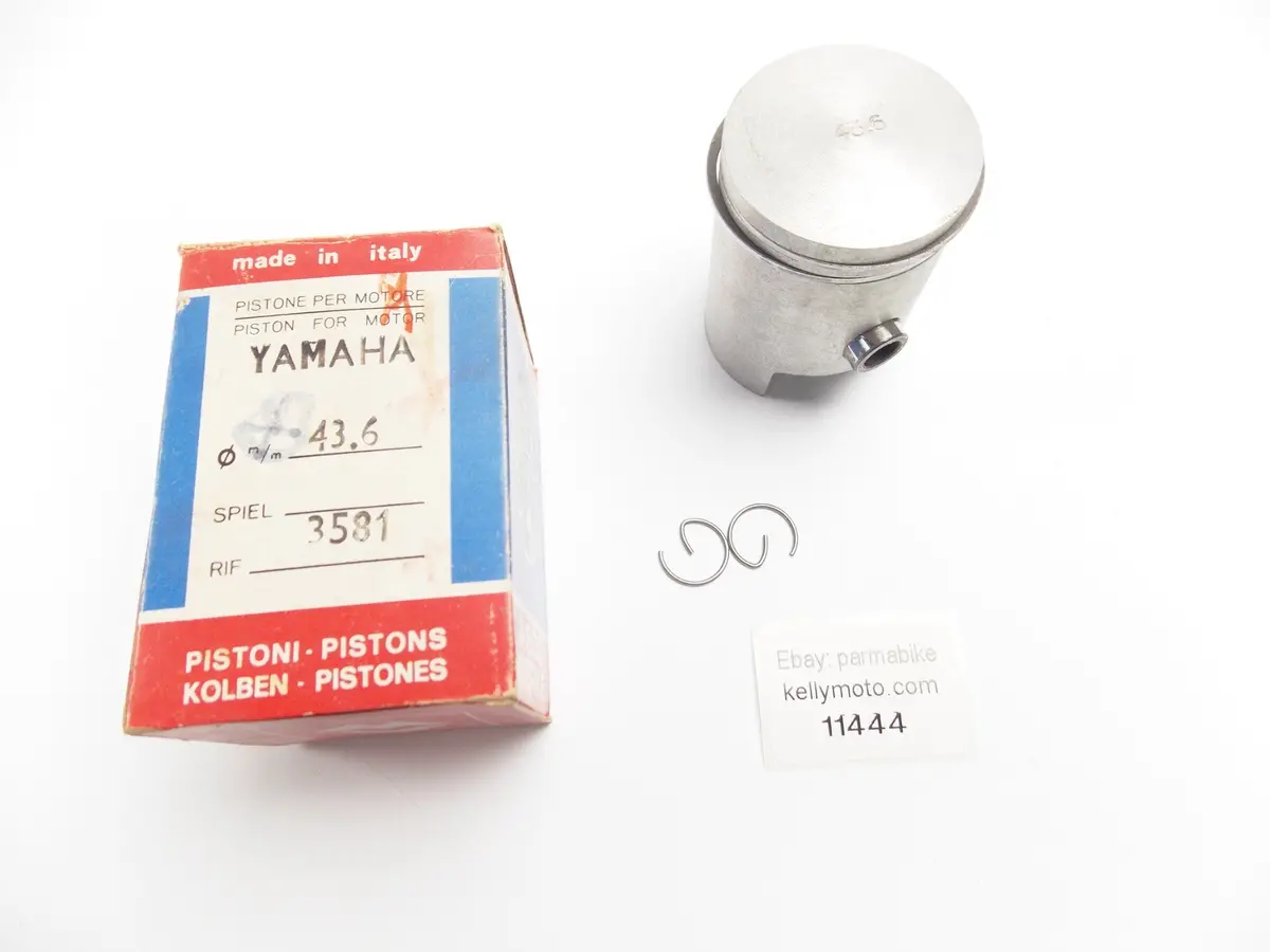 Asso Werke 3581 Piston+Pins+Rings D=43.6Mm Yamaha 125Cc 2 Stroke Motor Engine 1