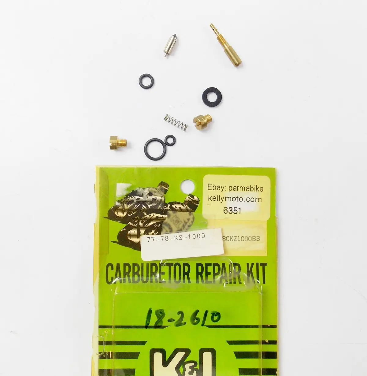 Nos K&L Kawasaki 1979-1980 Kz1000a3/B3/E1/E2 Ltd Carburetor Repair Kit 18-2610 1