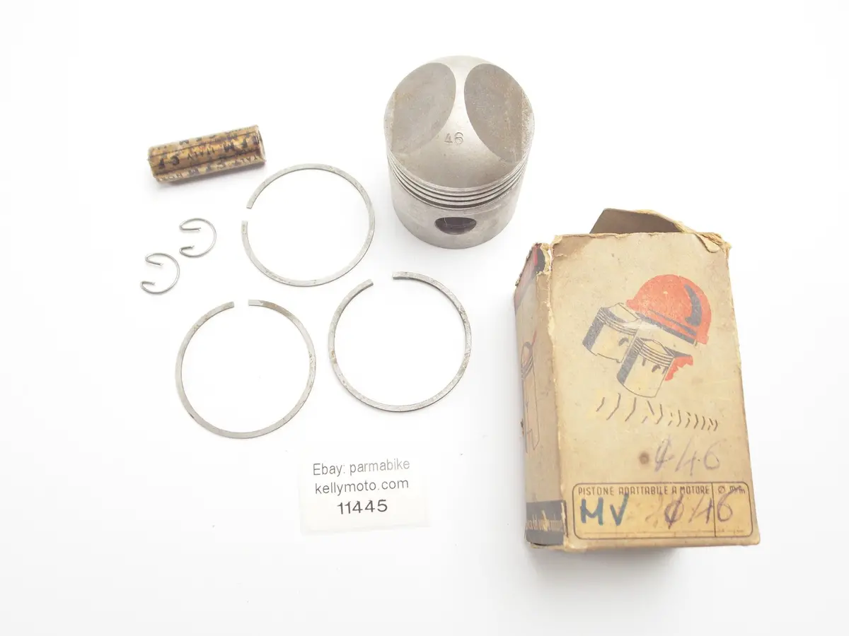 Nos Dinamin Piston + Pin + Rings + Circlips Set Cpl. D. 46 Mm Mv Agusta Motor 1