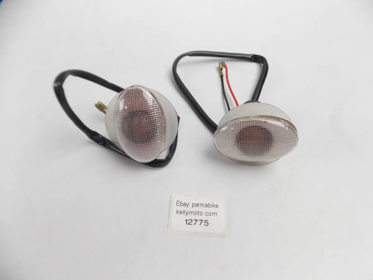 Fairing Mounted Oval Turn Signal Blinker Flasher L=2.5" Motorcycle Scooter Moped 1