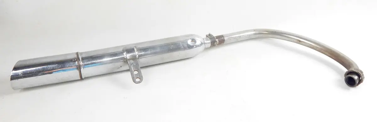 1970 Gilera 125 Giubileo Header+Exhaust Pipe Muffler Silentium Dgm 0378 Vintage 2