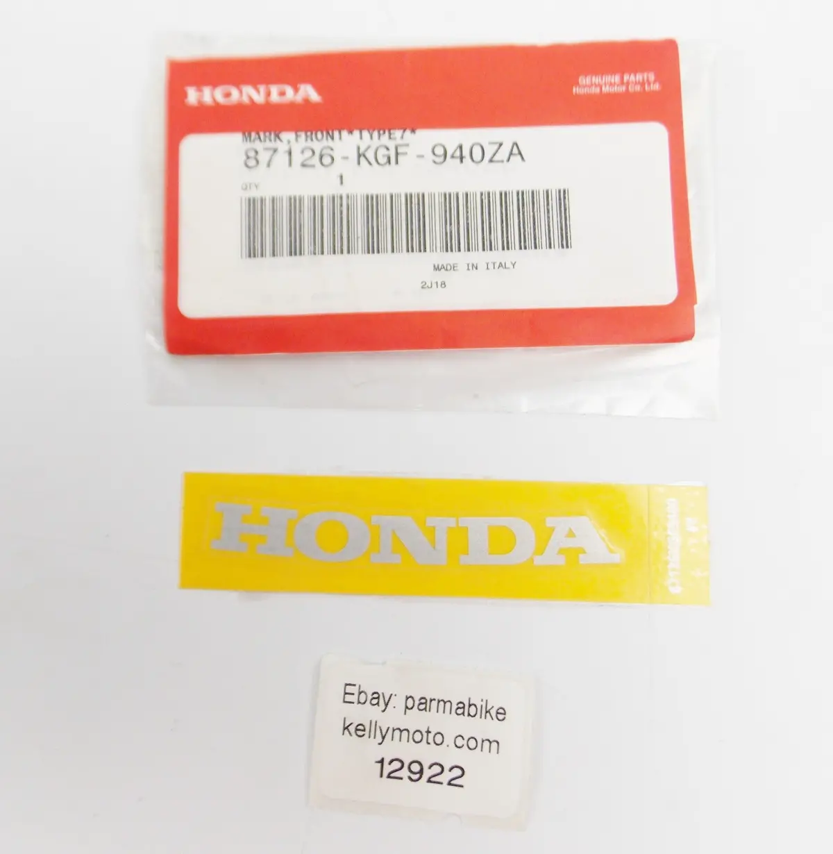 Oem Honda Aerobase 125 Mark Front Cover (Type7) 87126-Kgf-940Za | 87126Kgf940za 1