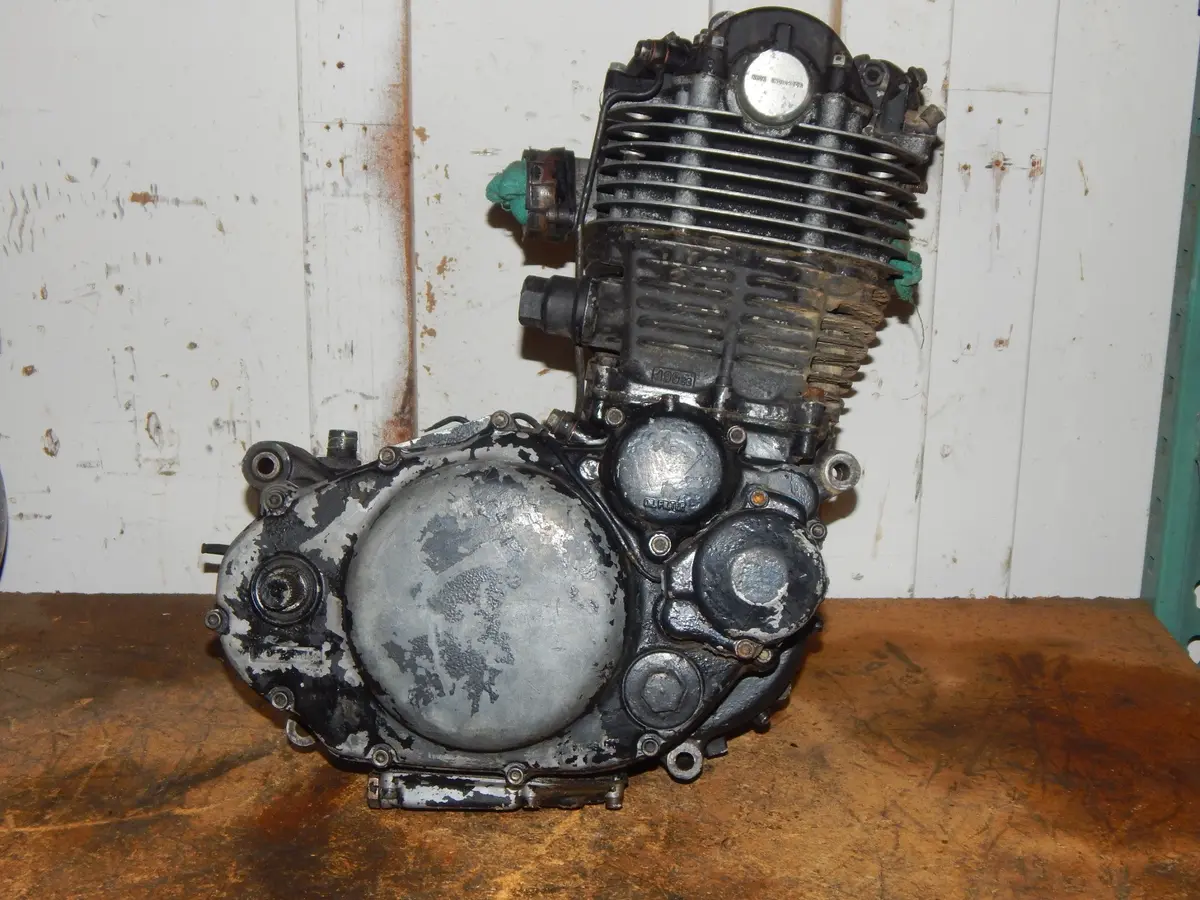 1976 Yamaha Tt500 Engine Motor 583-001107 Cylinder Crankcase Transmission Head 1
