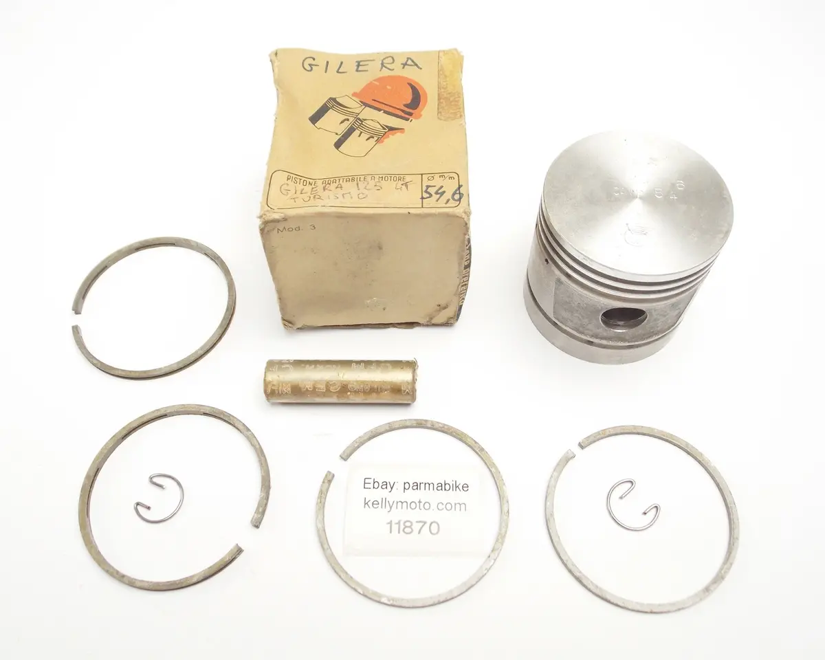 Dinamin Piston+Rings+Clips Set Cpl. D. 54.6 Mm Gilera 125 4-Stroke Motor Turismo 1