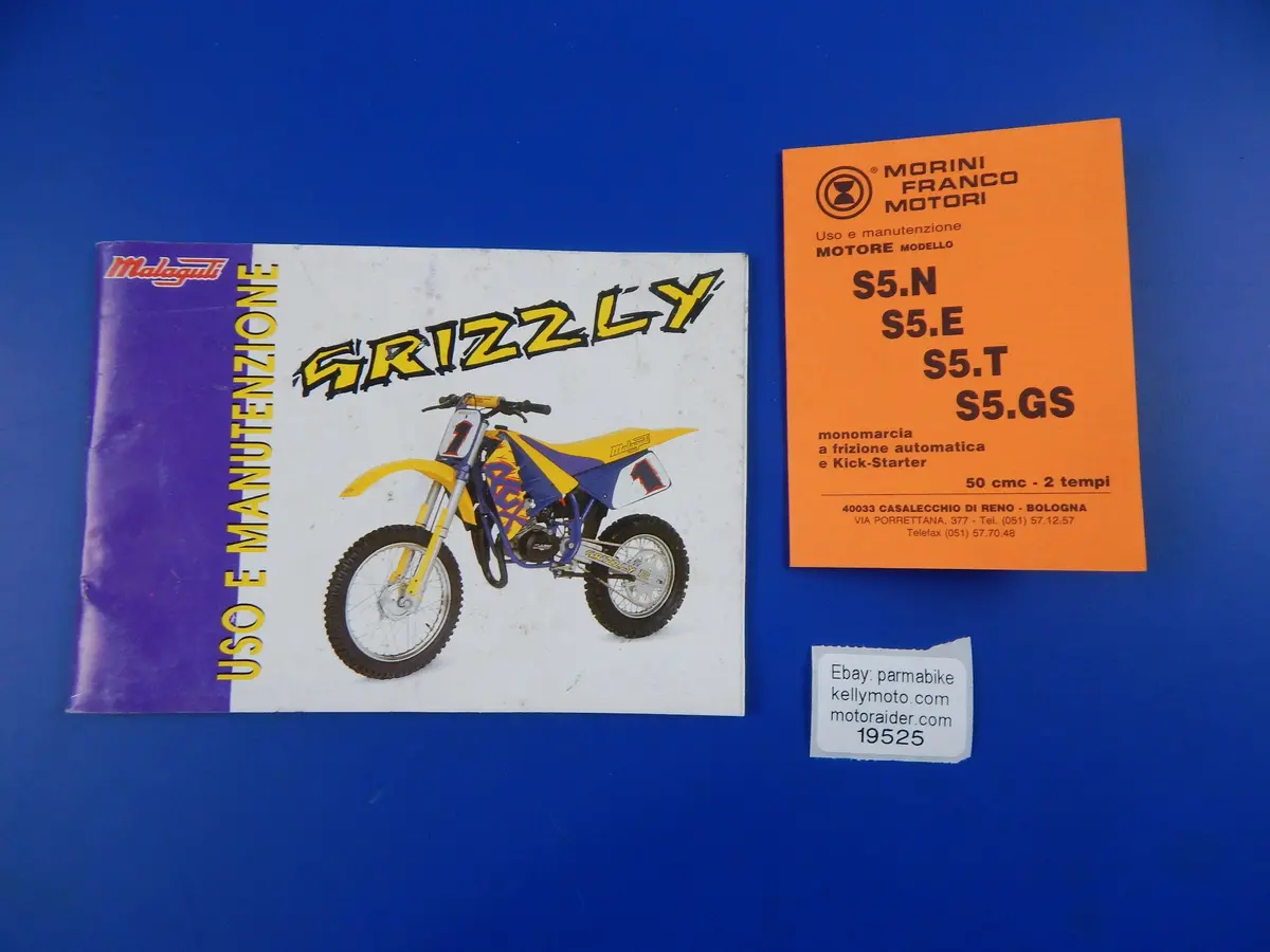 Malaguti Grizzly 10 12 Owner Manual Maintenance Book Italian Mini Cross Morini 1