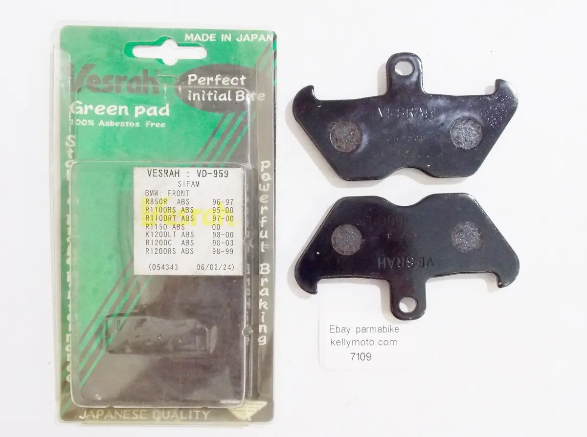 Nos Vesrah Bmw R850r 1996-1997/R1150 2000 Semi Metallic Pair Brake Pads Vd-959 1