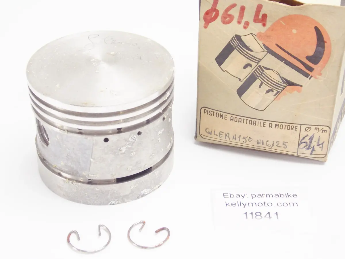Nos Dinamin Piston + Clips 61.4 Mm Gilera 150 Cc Stroke Motor Engine 1