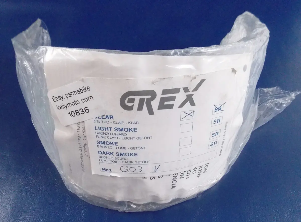 Nos Grex Helmet Visor Screen Lens Clear Sr Mod. G03 Cod. 297029 1