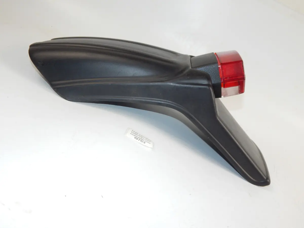 1990'S Motorcycle Rear Black Plastic Short Fender+Veralux Tailight Enduro Italy 1