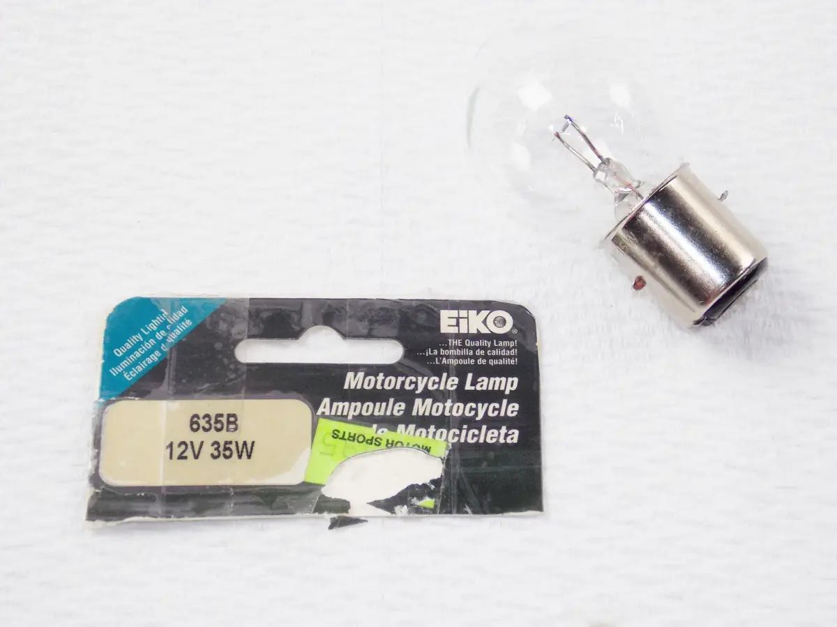 Eiko Headlight Lamp Bulb 12V 35W Single Contact Base Ba20s # 635B Motorcycle Atv 1