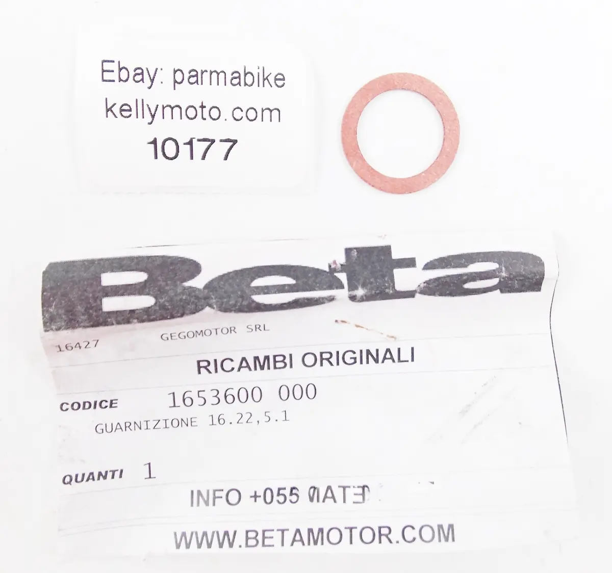 Nos Beta 2011 Evo 2T 300Cc Gasket 16X22, 5X1 1653600-000 1