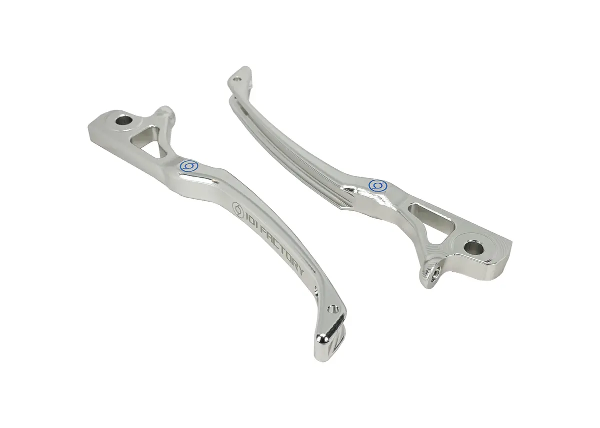 Brake Lever Set Cnc 1O1 Factory Silver | Vespa Gts/Gts Super 125/300/310Cc (2023-) 1