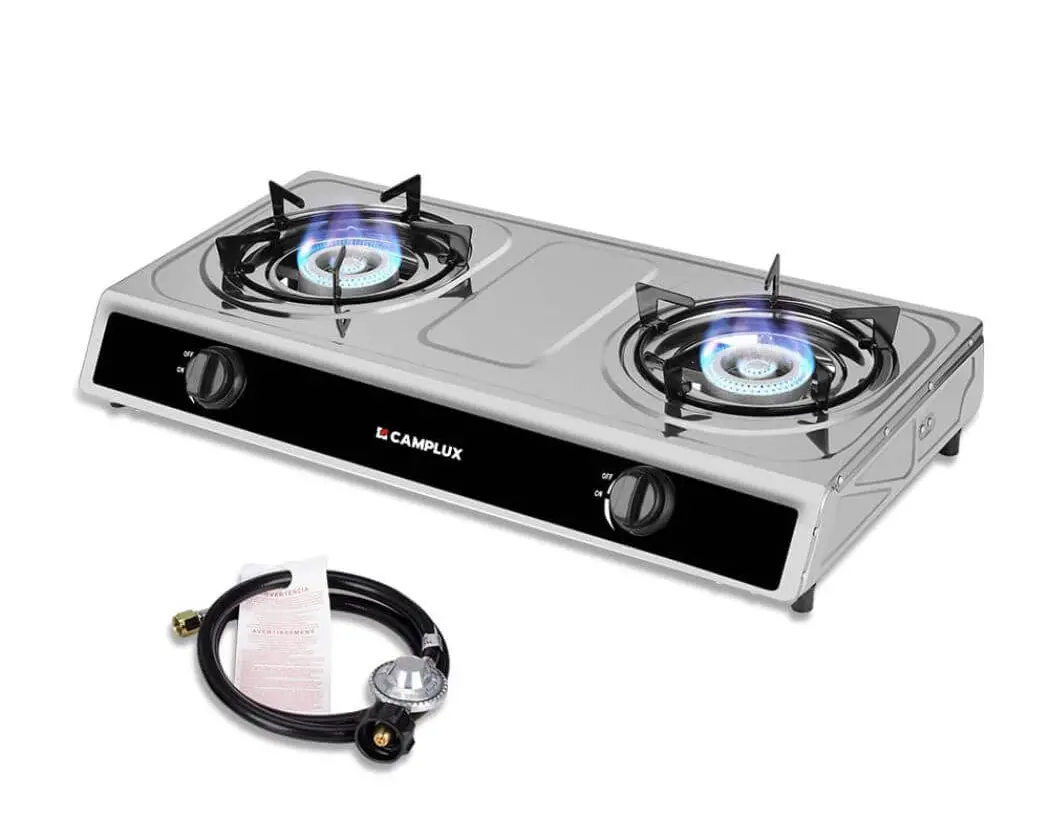 Camplux 2 Burners Outdoor Gas Stove With Auto Ignition 1