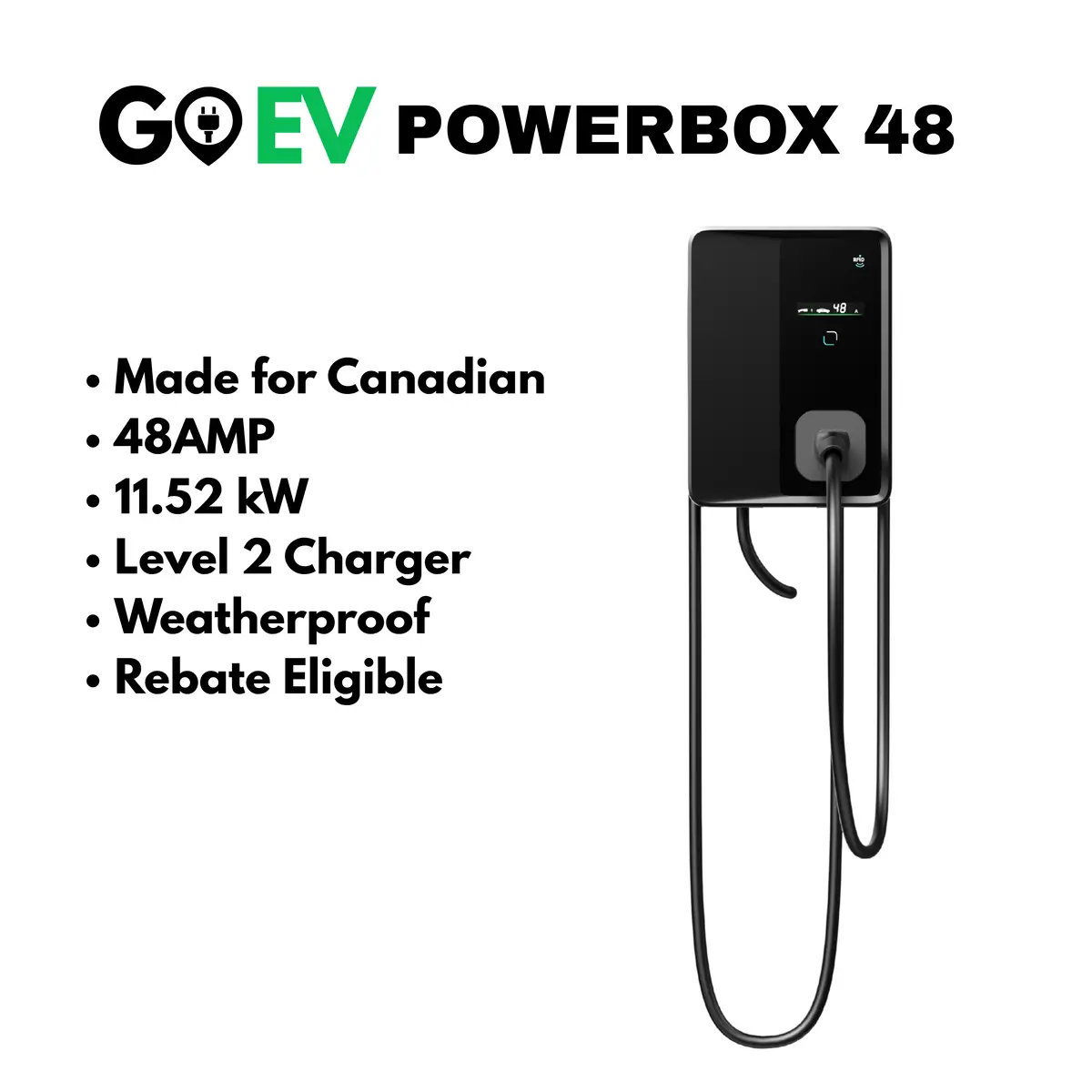 Goev Powerbox 48 – 48Amp 11.5Kw Level 2 Ev Charger 1