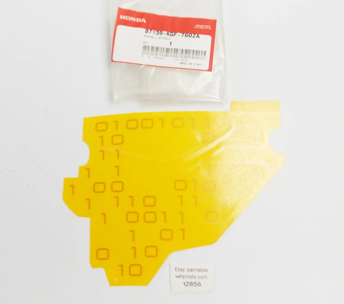 Oem Honda 2000-02 Nes125 Mark/Stripe Decal Side L. Cover Type1 87139-Kgf-760Za 1
