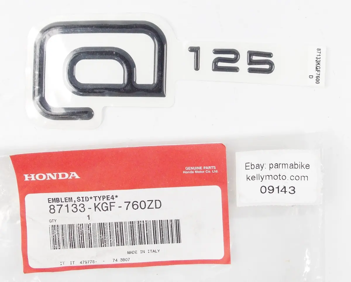 Nos Oem 2002-2003 Honda Chioccola 125 Side Cover Emblem Type 4  87133-Kgf-760Zd 1