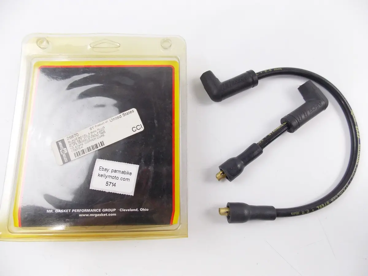 Custom Chrome Spark Plug Wire Set Harley 1965-1978 Fl/Fx 4-Spd 26870 Oe#172073-K 1