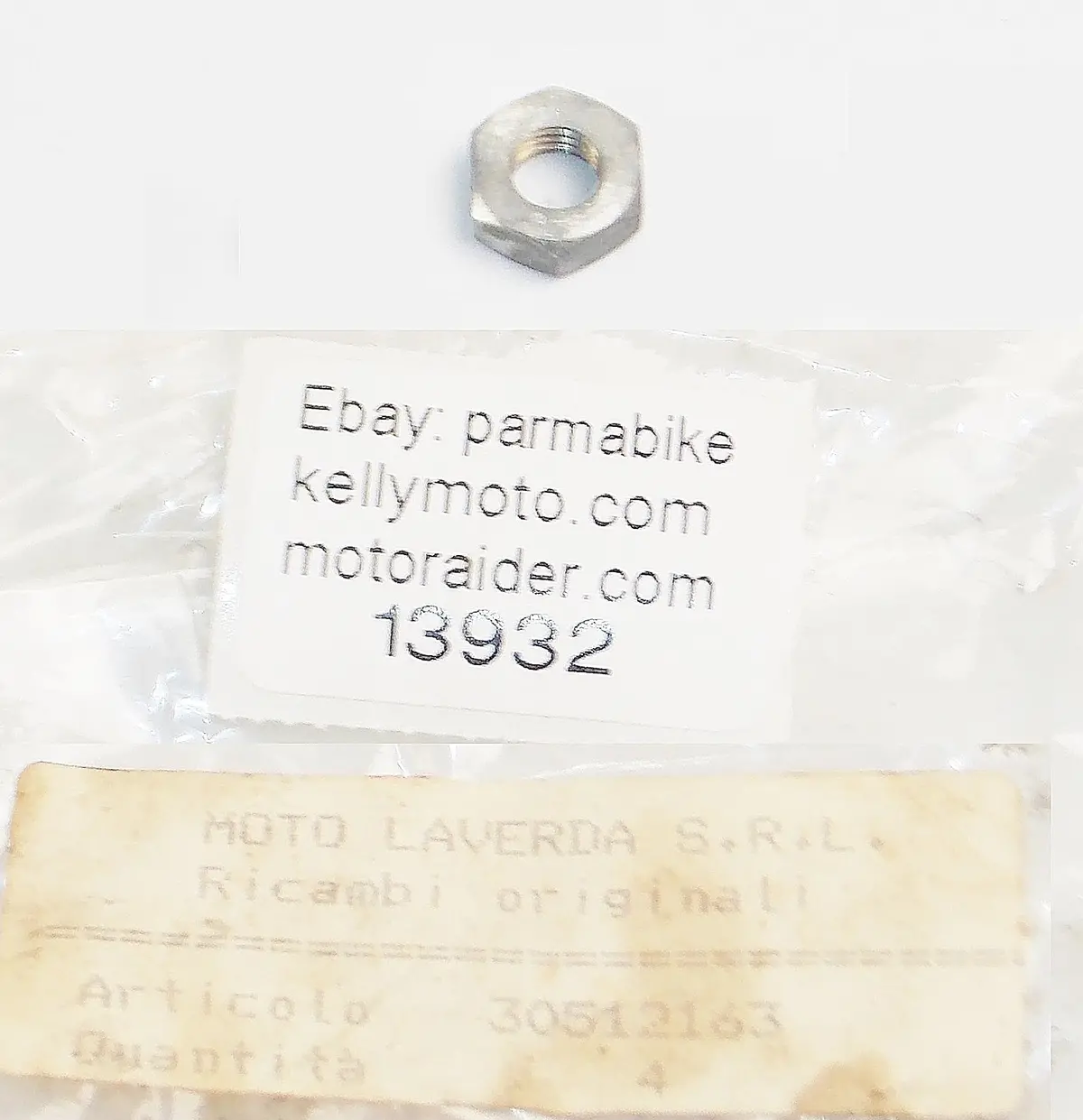 Nos Oem Laverda 1984 Lb 125 Strada Sport Custom Side Stand Nut Mb 30512163 1