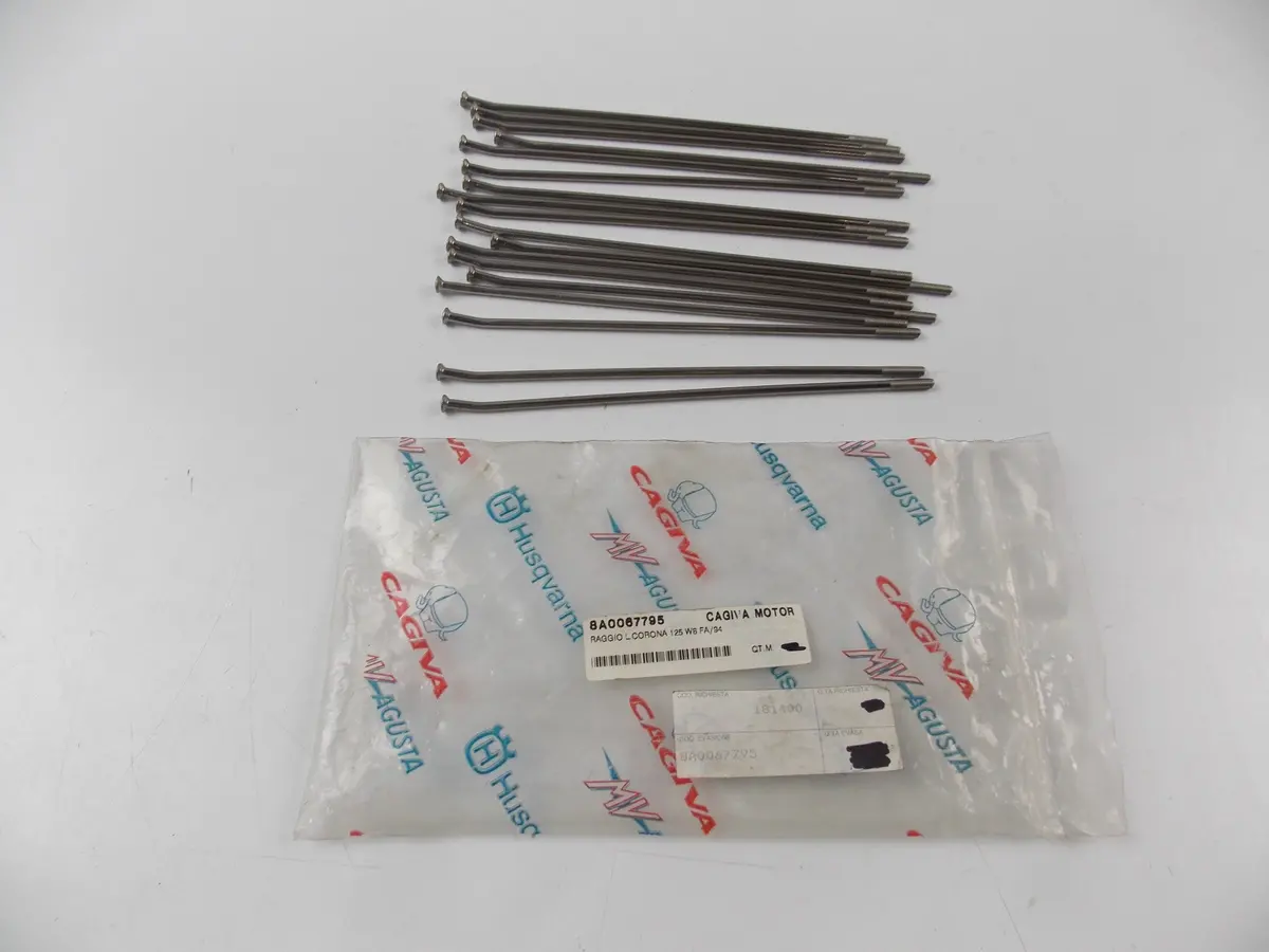 Nos Oem Cagiva 1994 W8 Fa 125 Rear Wheel Spoke, Sproket Side Set Of 18 8A0067795 1
