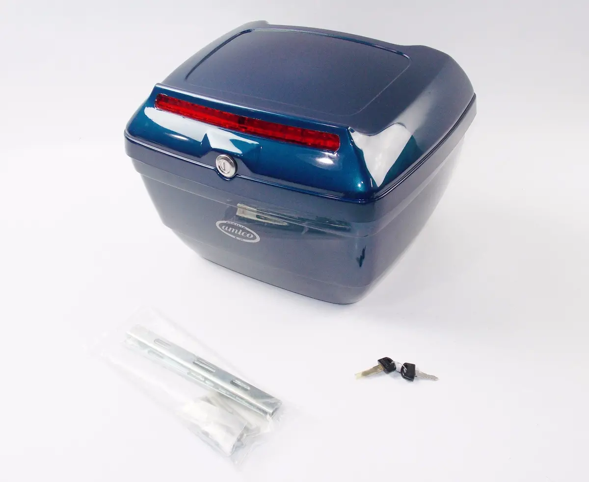 Blue Scooter Moped Aprilia Amico Lx Rear Top Case Holder Luggage 13.5X13.5X10 1