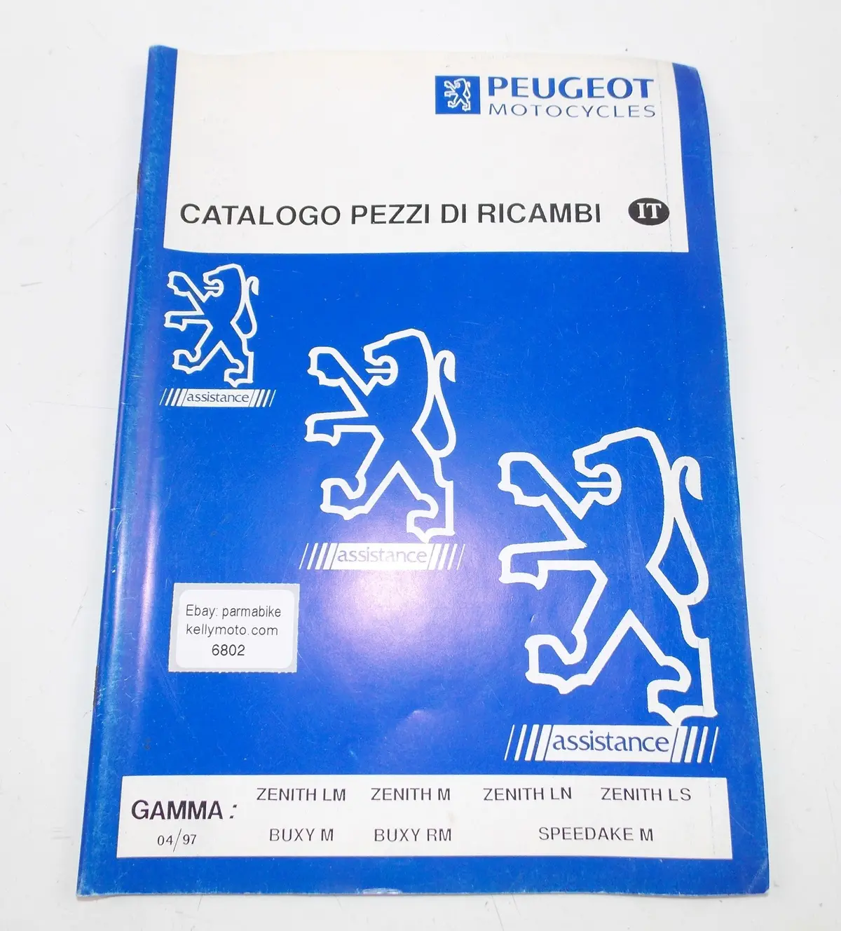 04/1997 Peugeot Scooter Zenith Buxy Speedake Parts Catalog Manual Book Italian 1