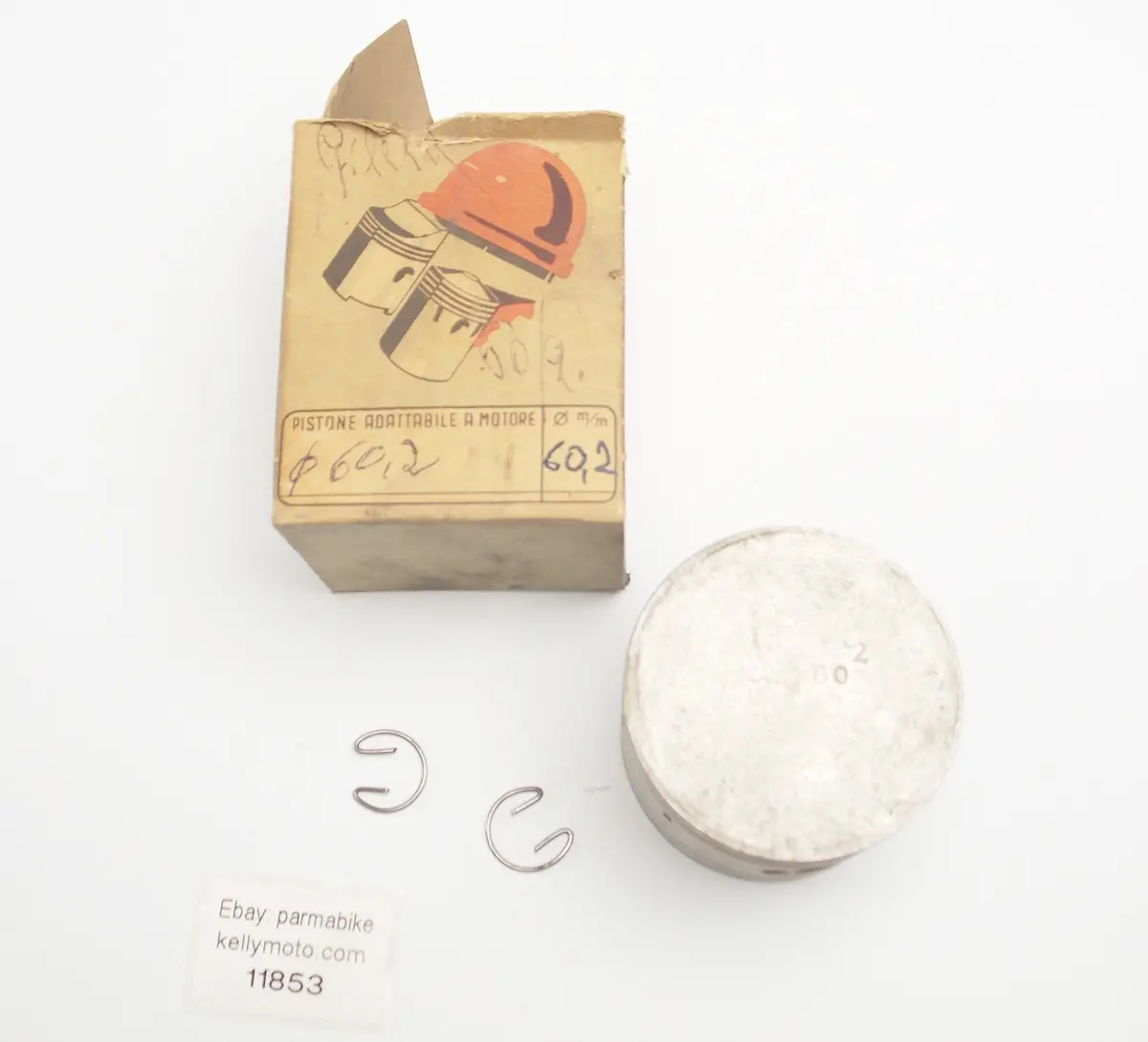 Nos Dinamin Piston + Clips Diameter 60.2 Mm Gilera 150 Cc 1